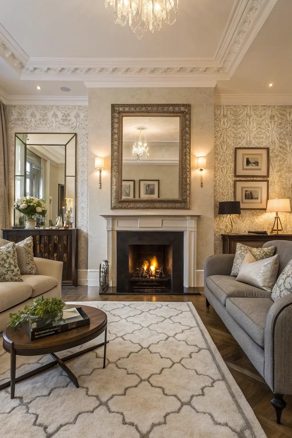 The striking reflector enhances brightness and area within the space.