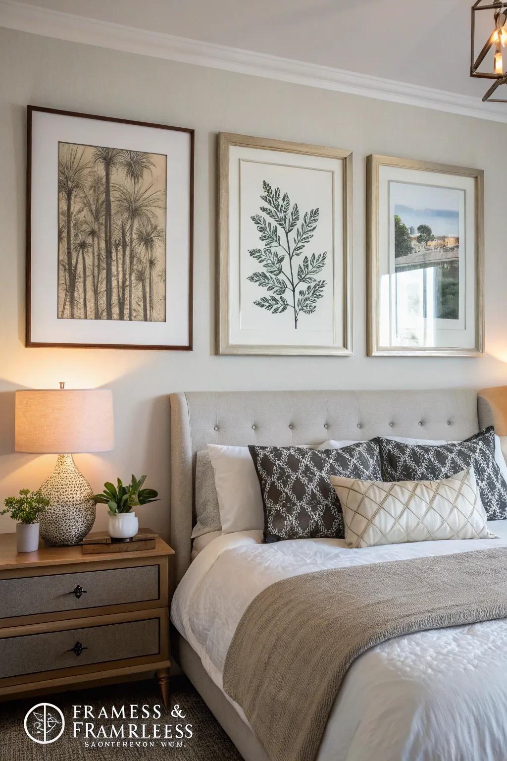 Choose the perfect look with framed or frameless art.