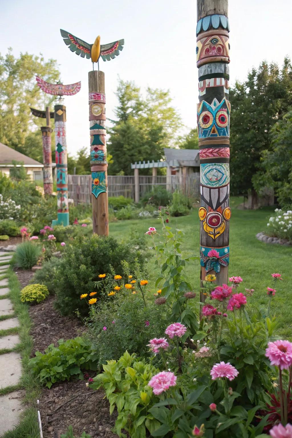 Bring character to your garden with eye-catching DIY totem posts.
