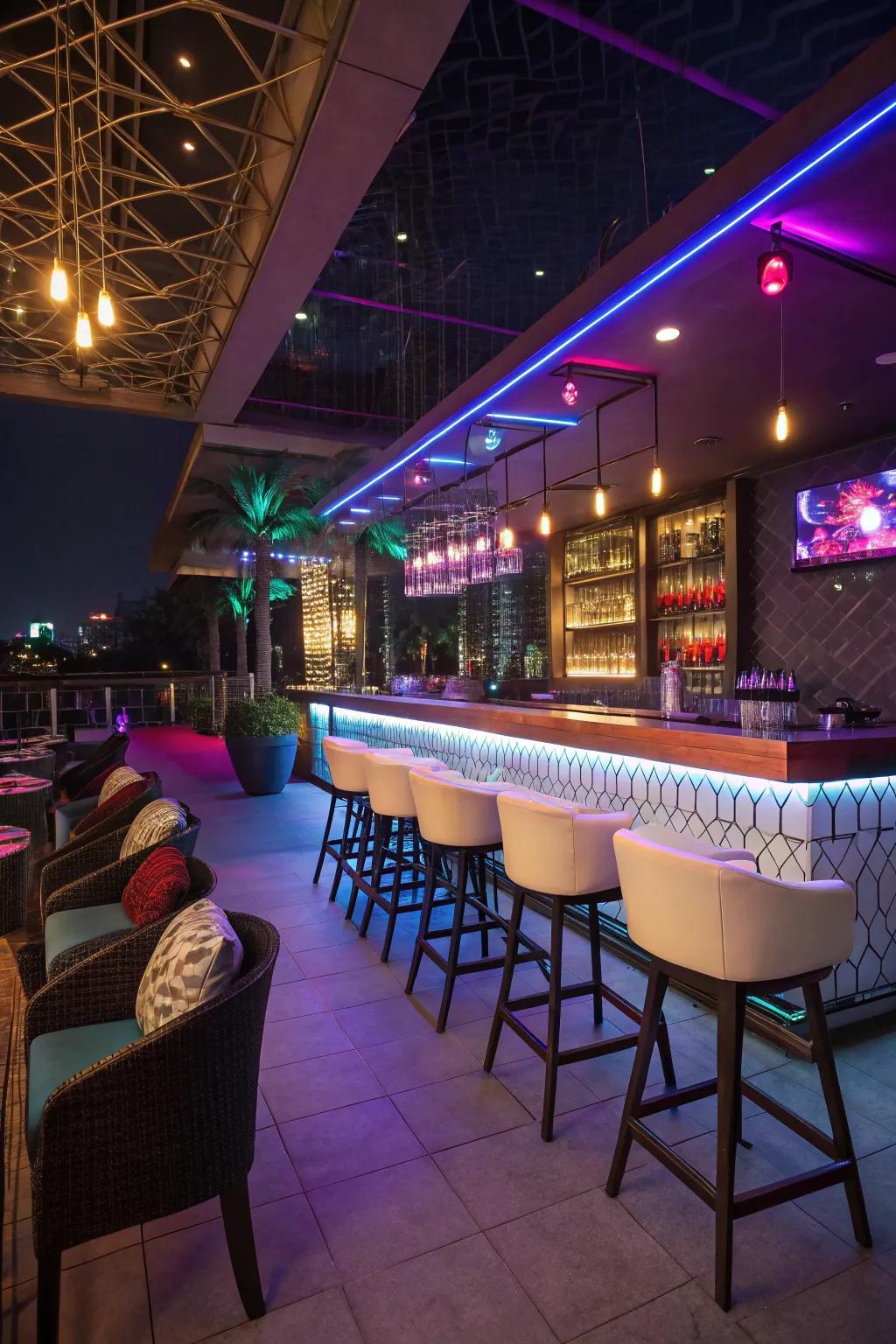 A vibrant bar inspired by urban nightlife.