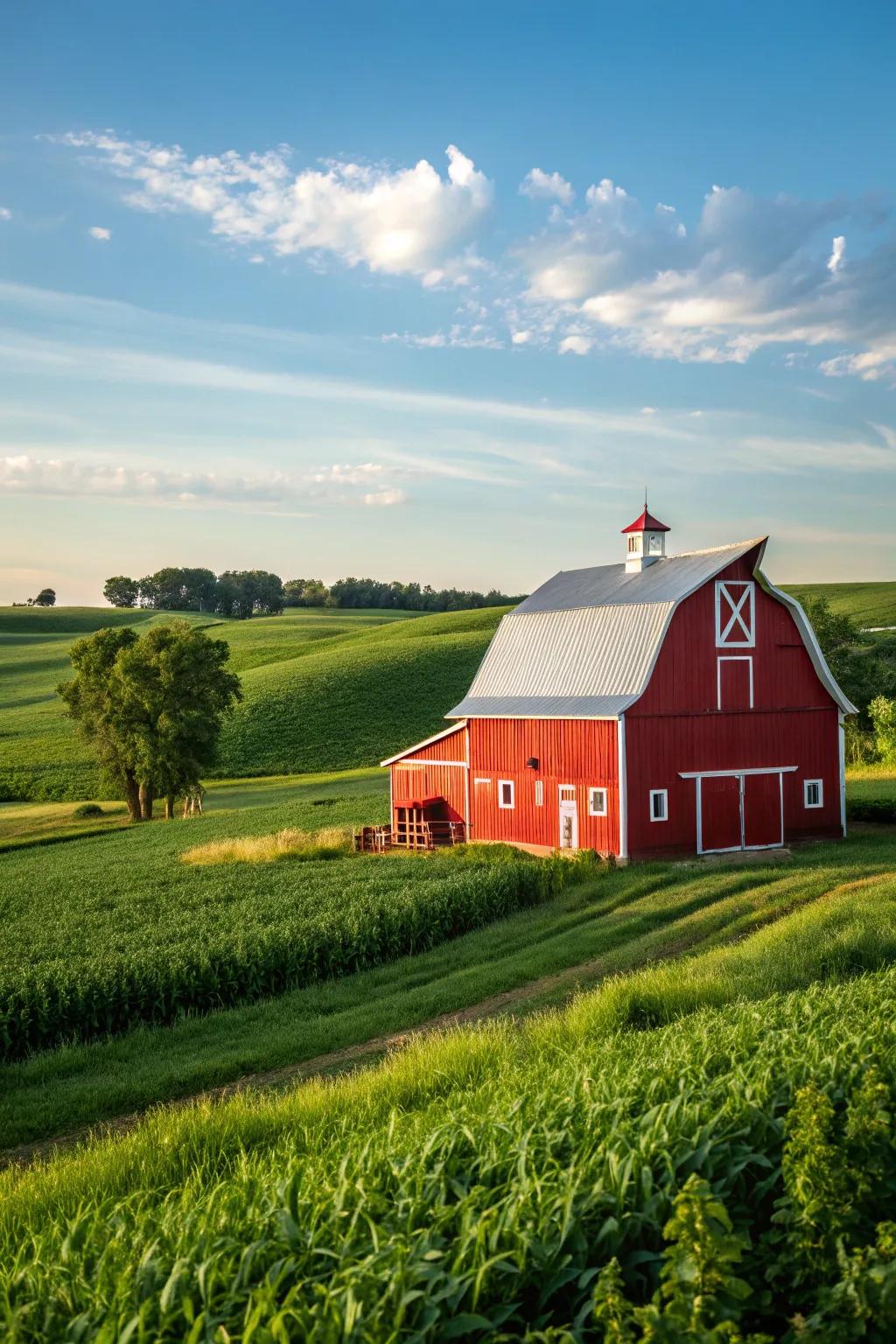A timeless barn is an iconic representation of rural charm.