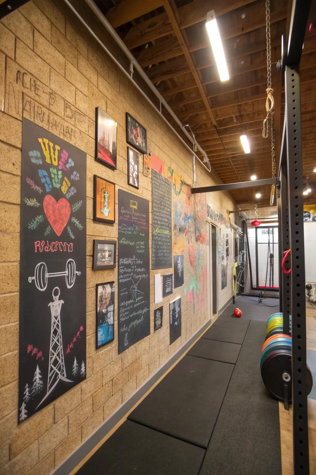 Personalize your gym with motivational details.