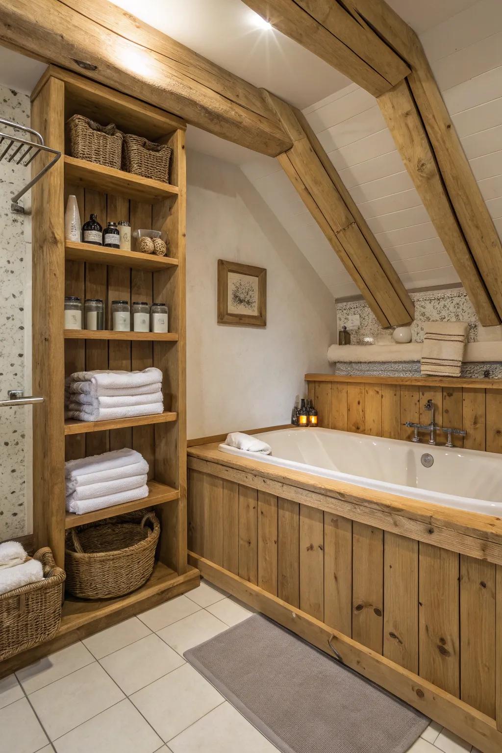 Infuse your bathroom with warmth through exquisite timber details.