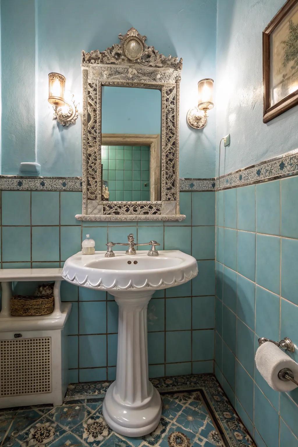 Mirrors can enhance both style and dimension in your bathroom.
