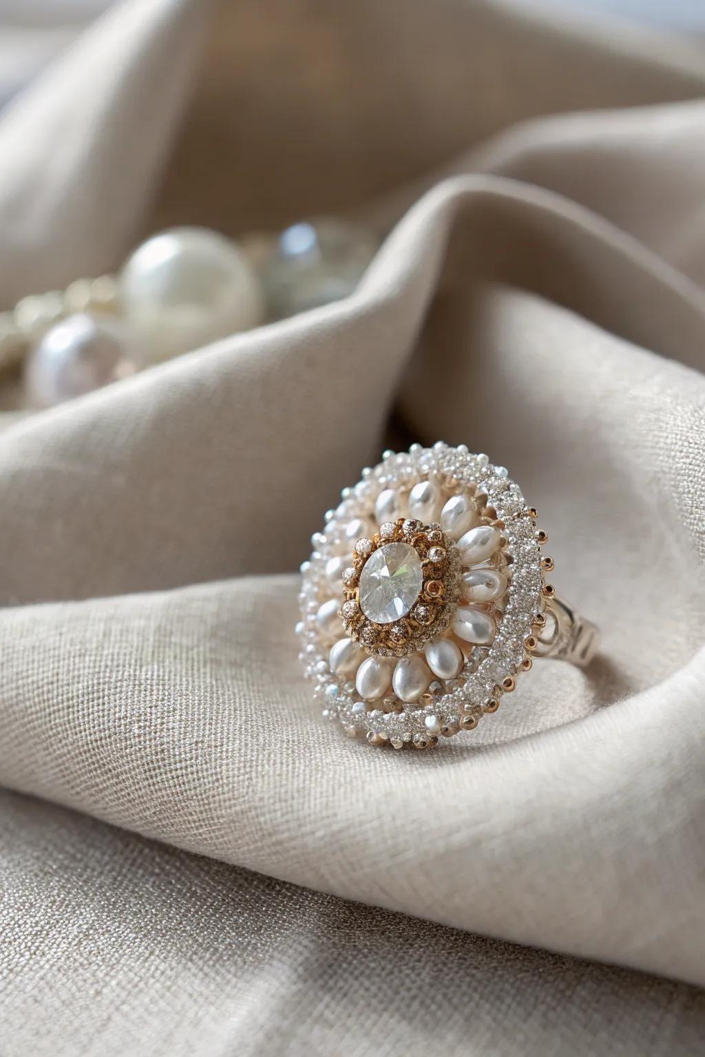 Illuminate your evening with this spectacular gemstone glamour ring&mdash;where craftsmanship meets elegance.