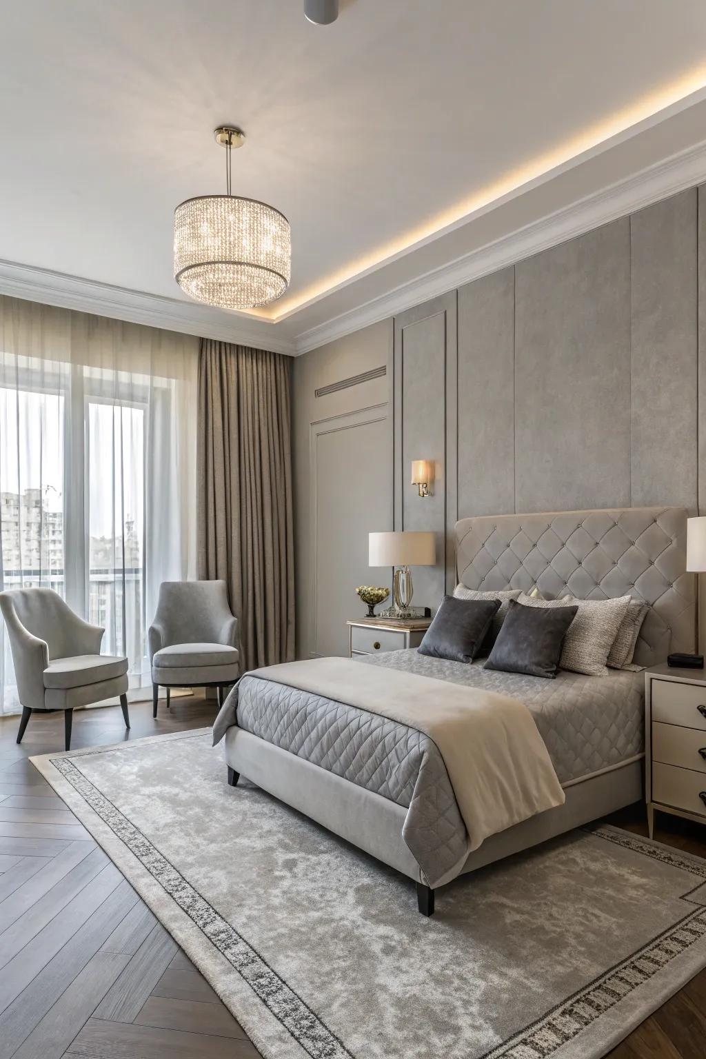 Incorporate modern elegance with light gray shades.