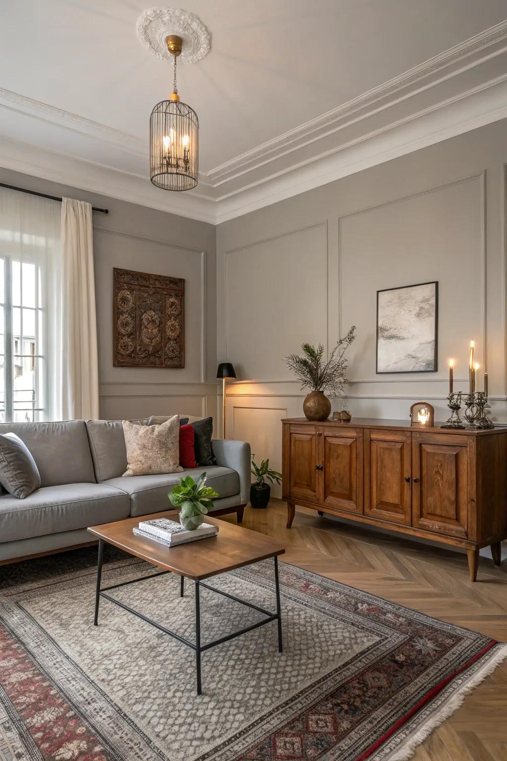 Achieve balance by mixing modern and traditional styles