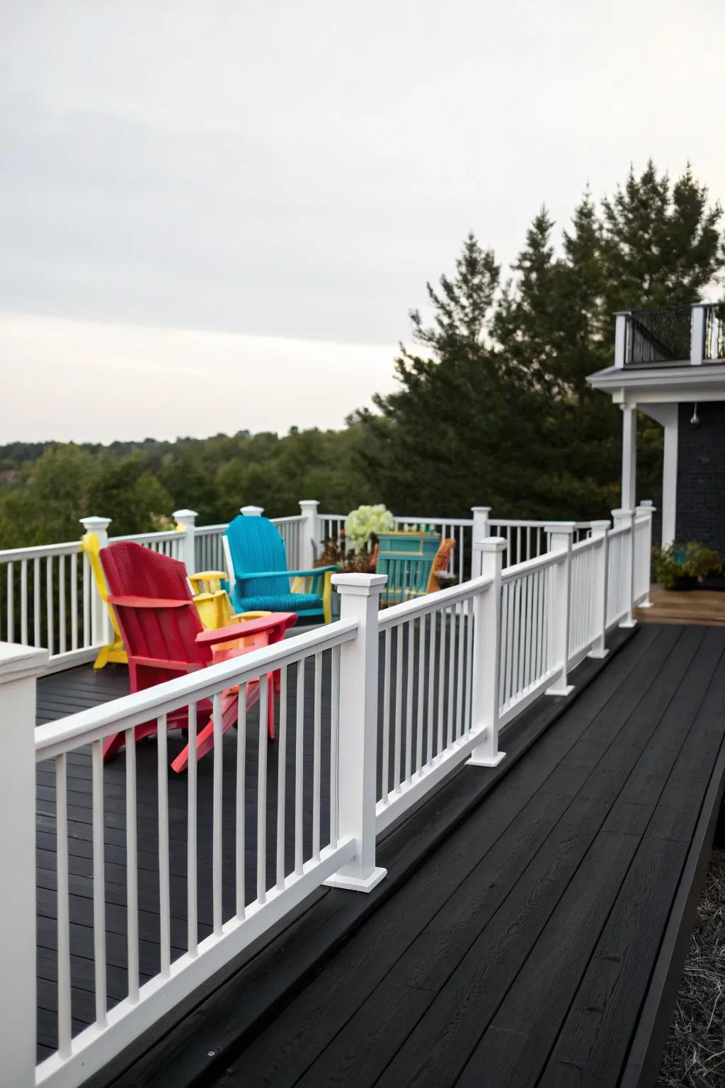 Midnight decks create a striking contrast that enhances any outdoor area.