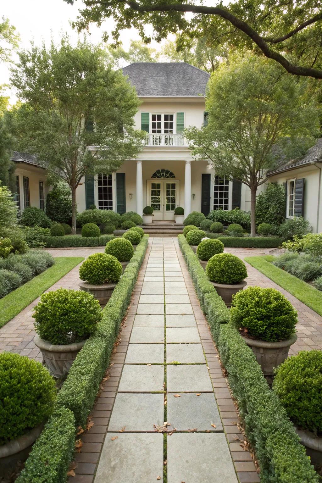 Attain harmony with a symmetrical garden design.