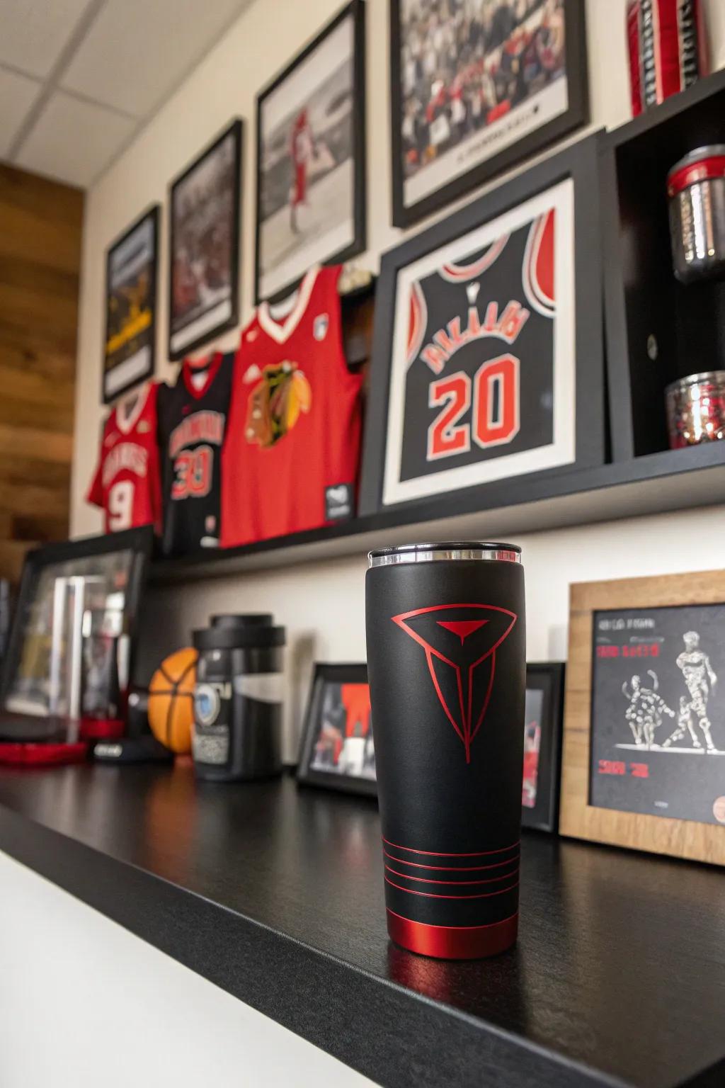 A sports-themed tumbler ideal for team supporters.