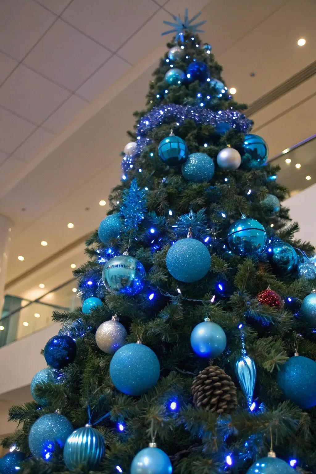 A single-tone azure beauty Christmas tree.