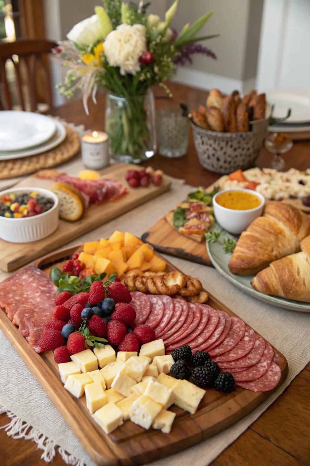 A cured meat selection is a sophisticated element to your brunch.