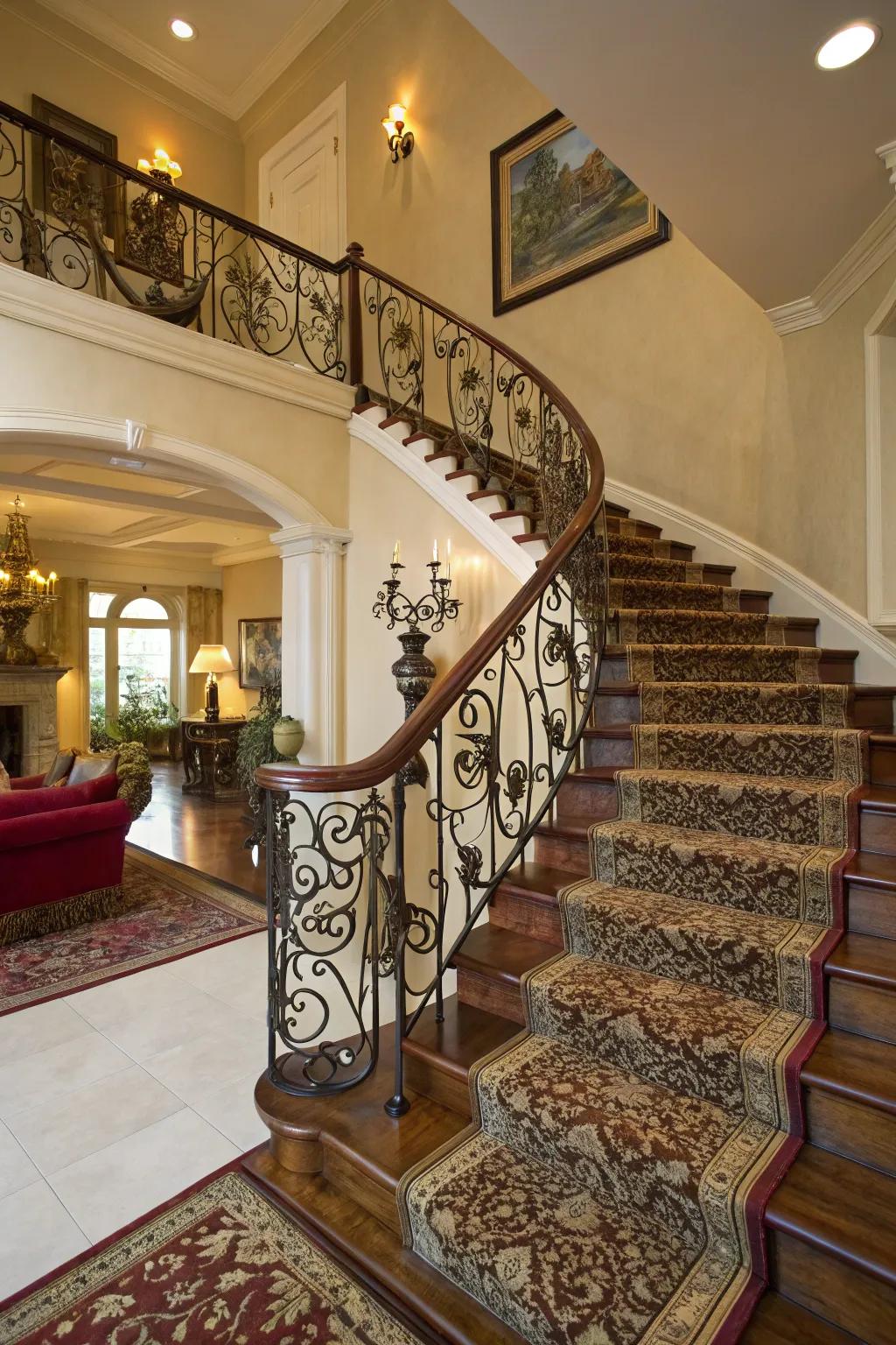 Banister designs that complement the style of your carpet.