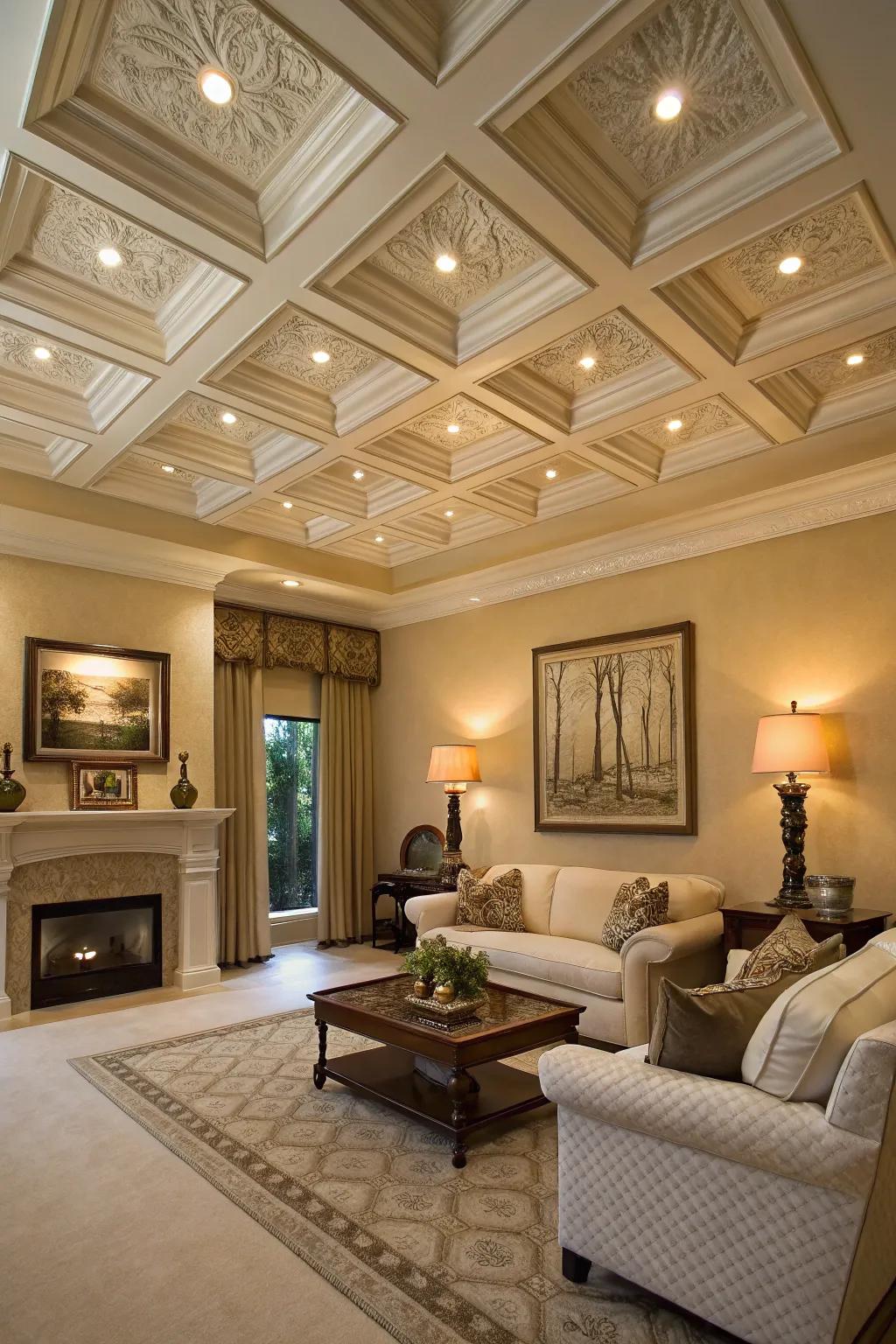 Recessed ceilings offer architectural elegance to your home.