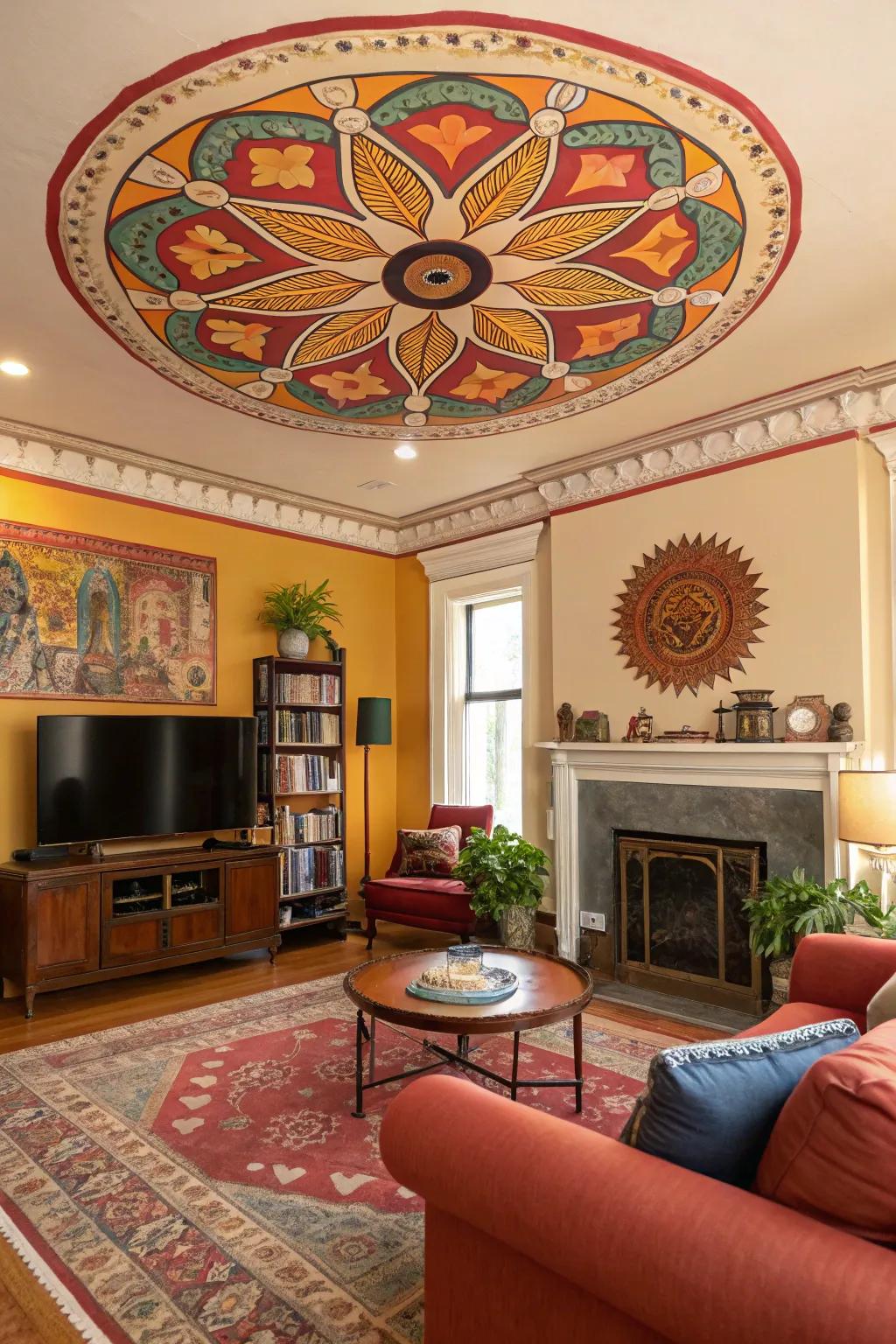 Eclectic medallions add personality to any ceiling.