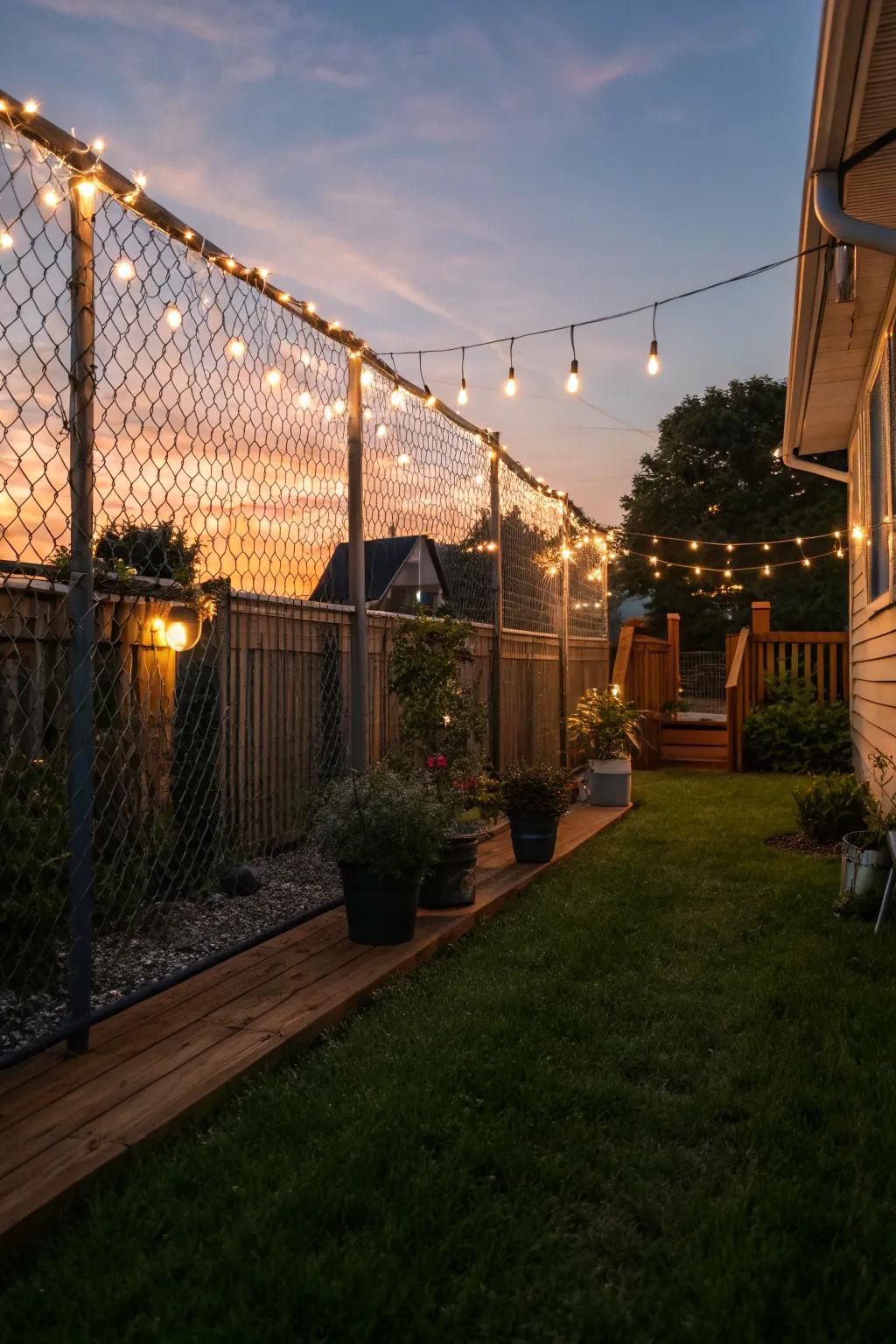 String lights provide a magical ambiance to any outdoor setting.