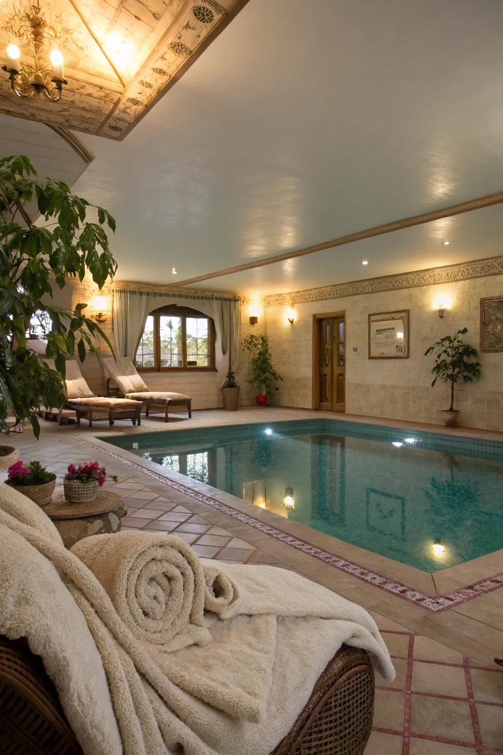 Turn your pool space into an inviting and cozy getaway.