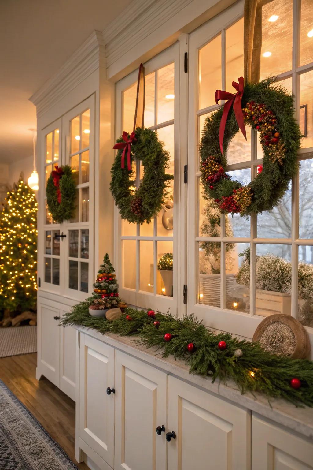 Wreaths add a festive touch to more than just doors.