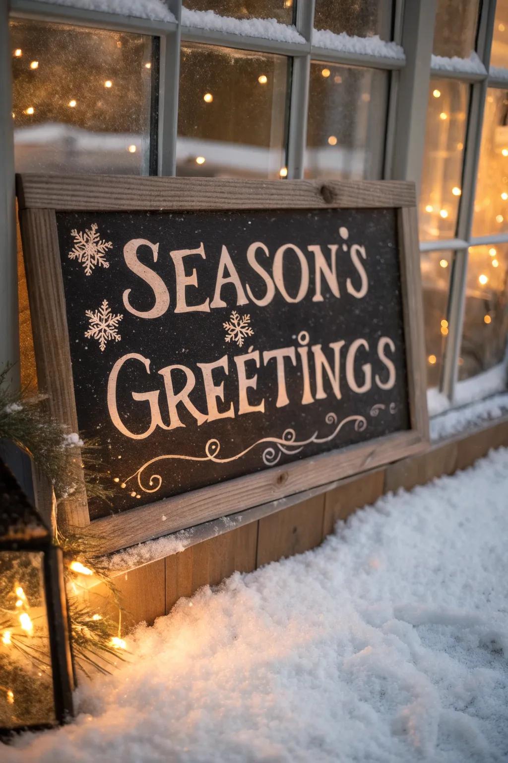 Introduce a hint of nostalgia with vintage-styled placards.