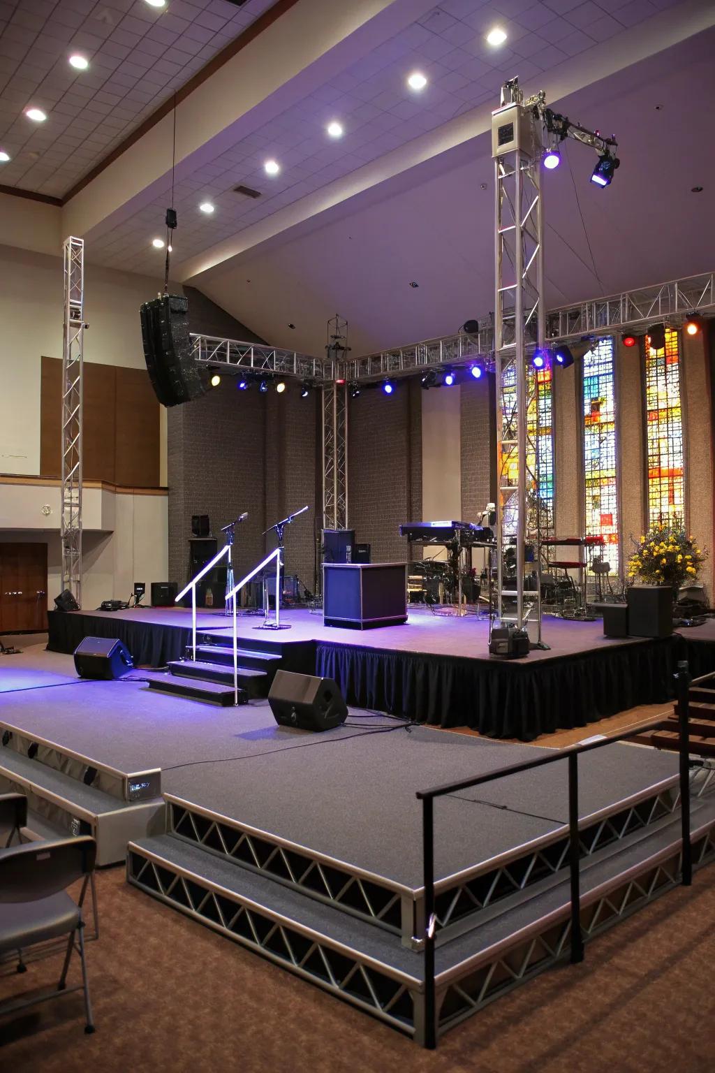 Adaptable setups facilitate rapid changes for any event.