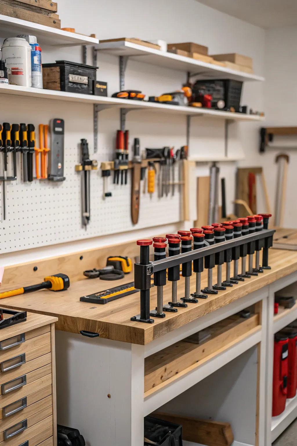 Under-bench storage maximizes the efficiency of your available space.