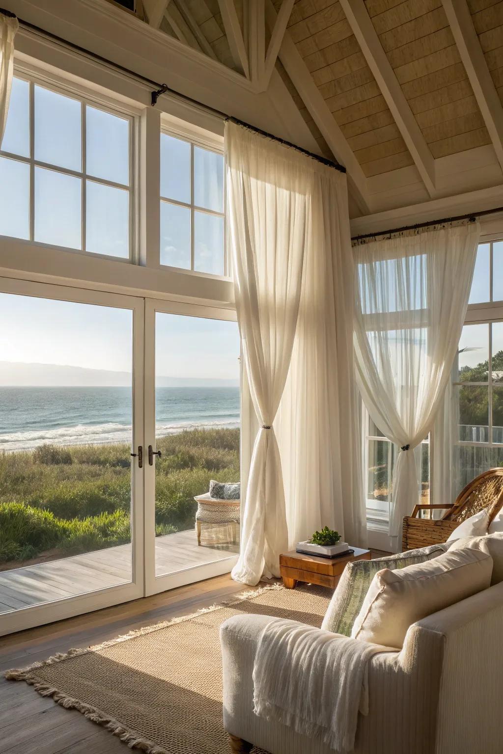 Natural light enhances the coastal ambiance.