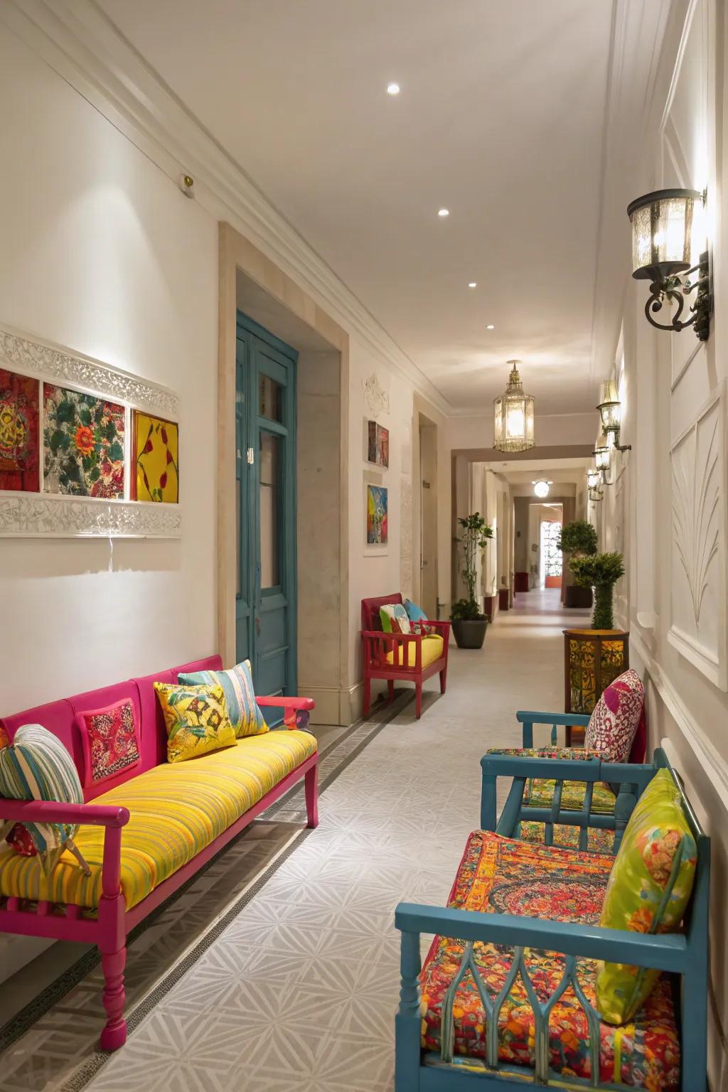 Accent furniture can offer practicality and a burst of color.