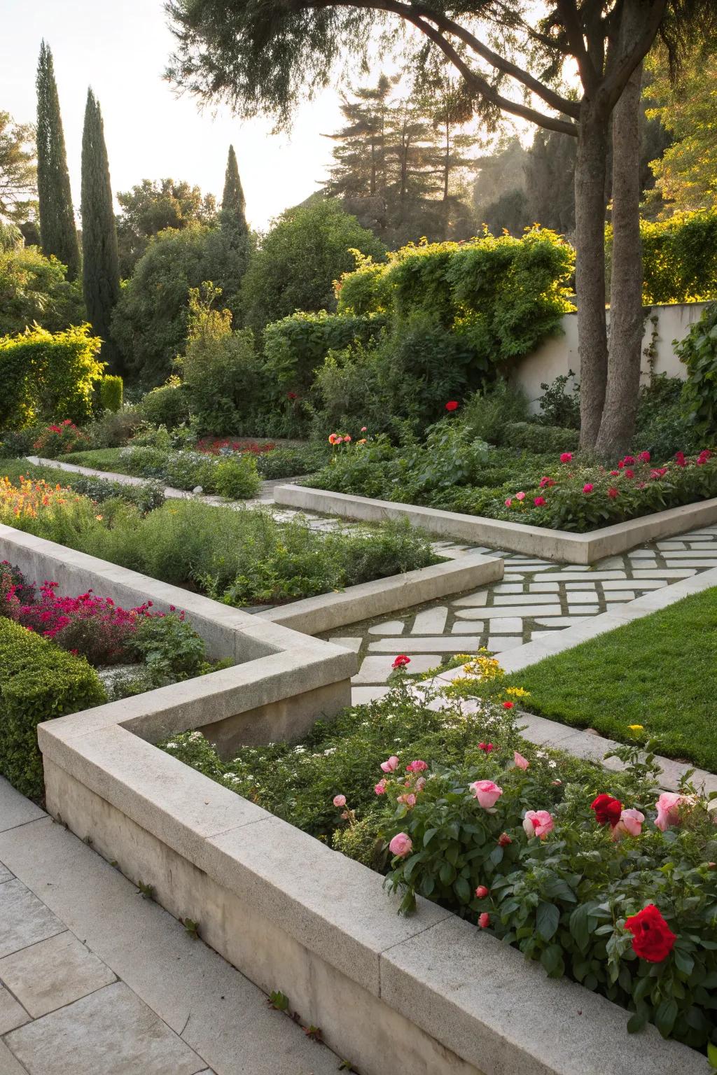 Geometric patterns bring a modern flair.