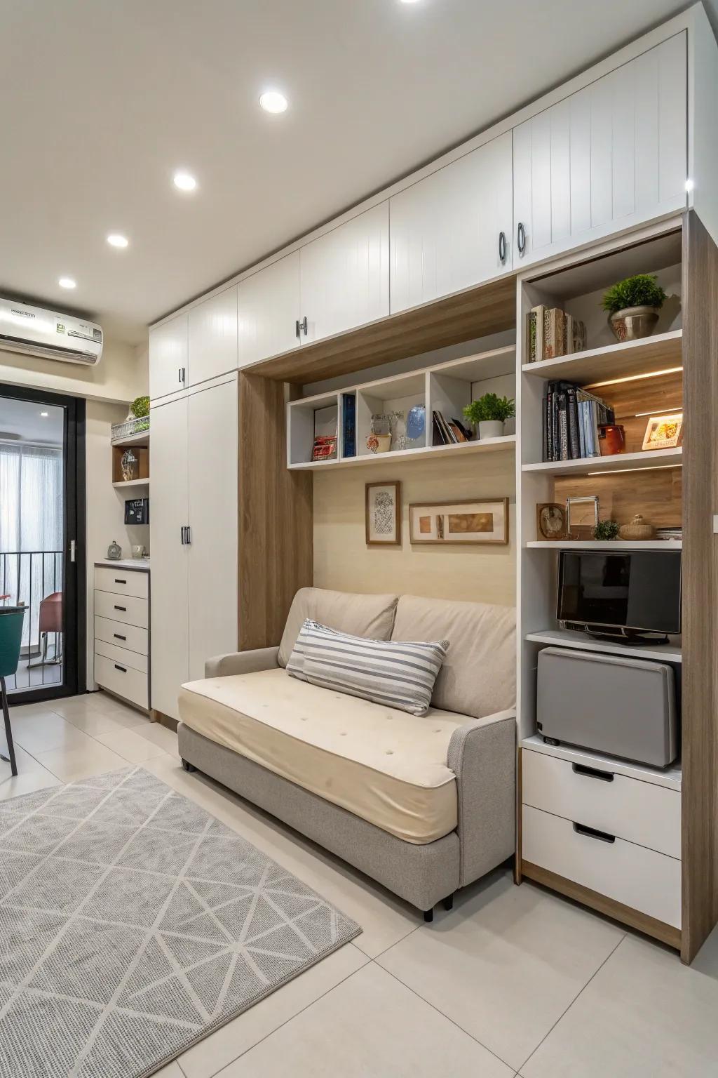 Adaptable furniture maximizes your living space efficiently.