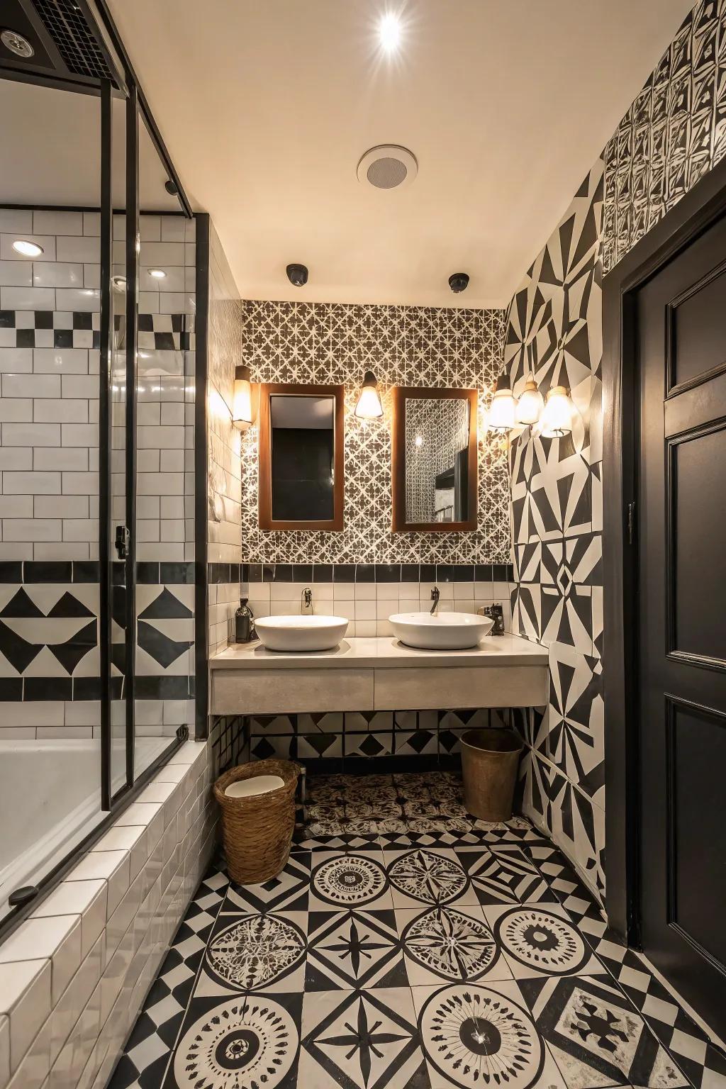 Create a statement using striking shades and designs.