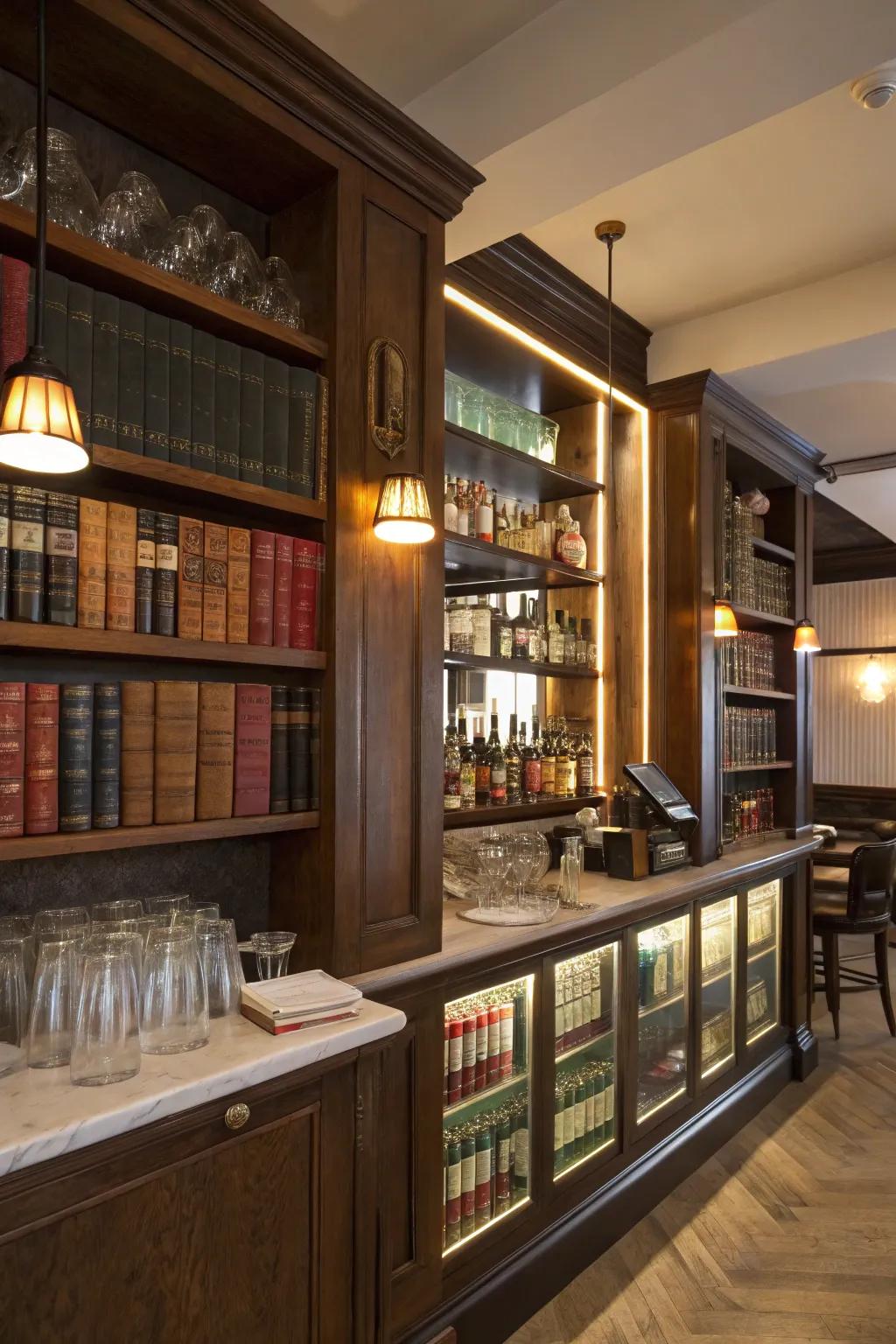 Conjure mystery with a hidden bar idea.