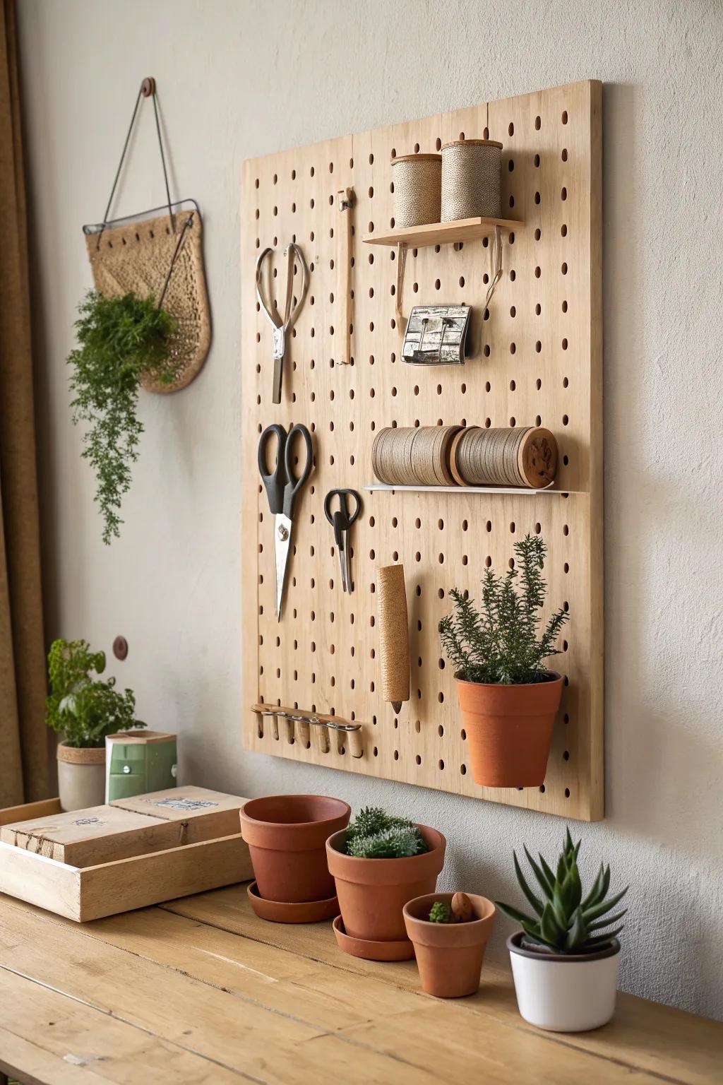 Transform your craft area with pegboard perfection&mdash;where organization meets art.