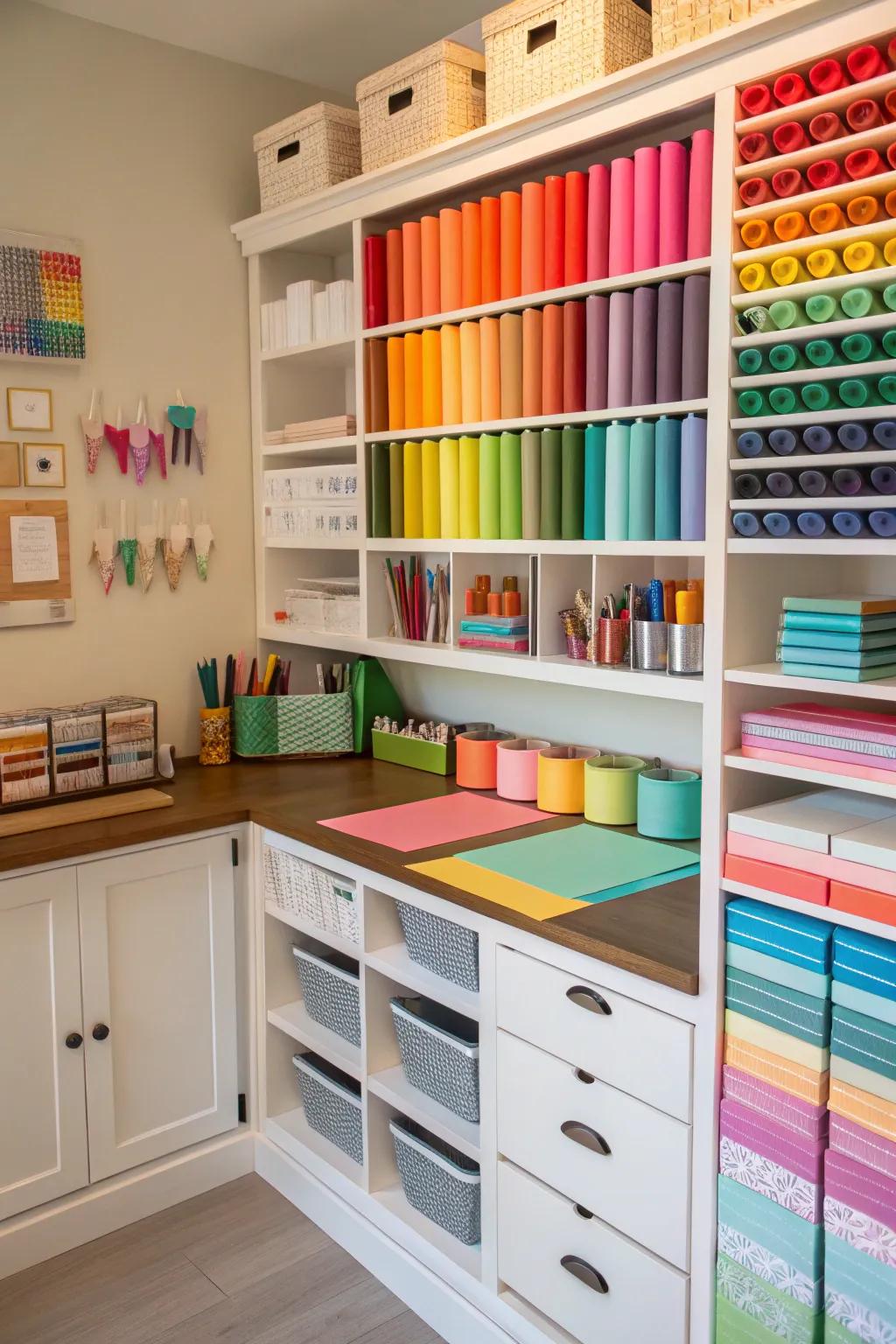 Color coordination improves organization and visual appeal.