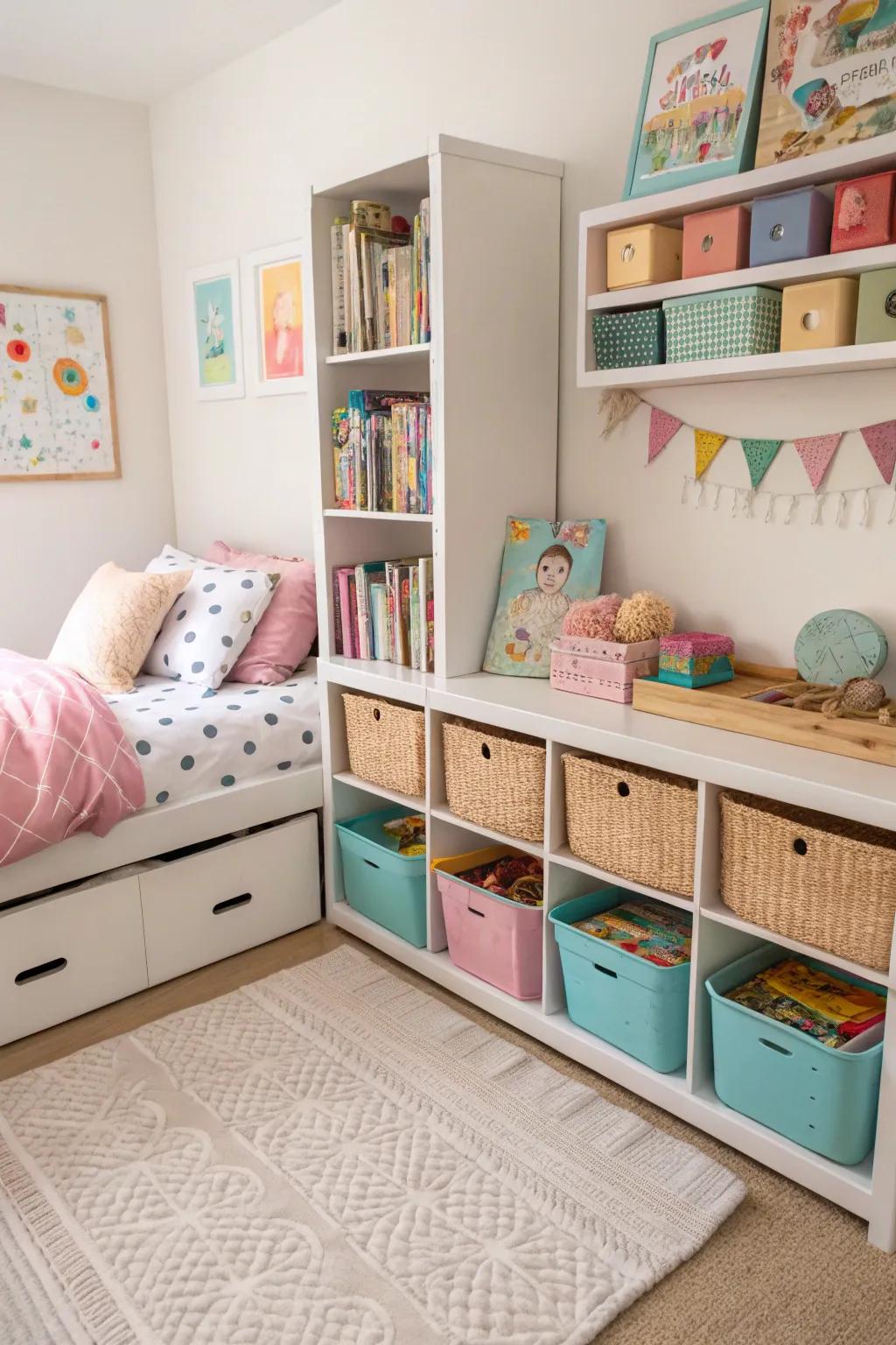 Elegant and useful storage solutions for an organized space.