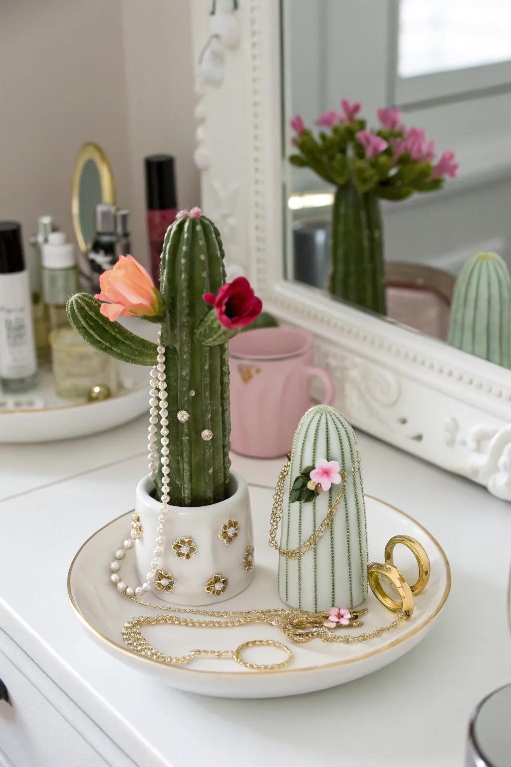 Unique stands ensure your jewelry stays organized in style.