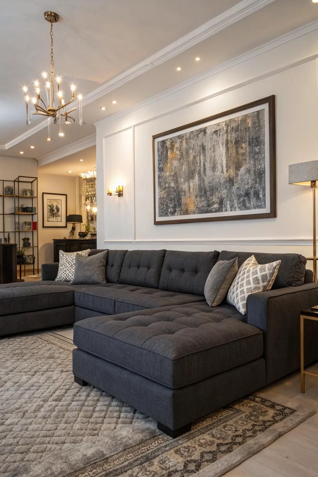 Wall art injects personality into your living room.