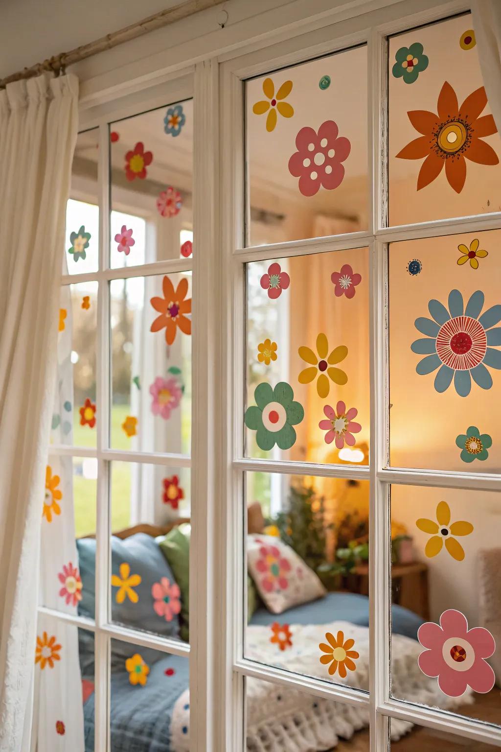 Window graphics contribute a burst of color and character to any window arrangement.