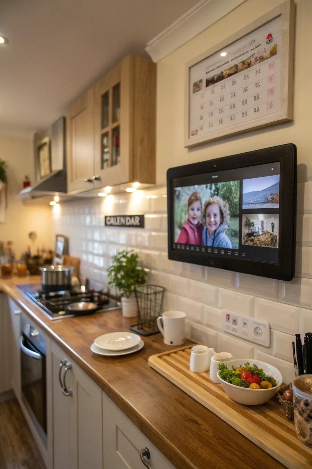 A digital display combining organization and entertainment.