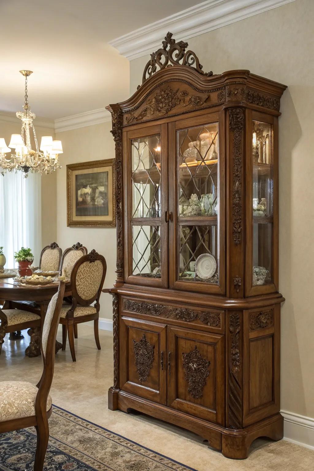 Introduce a sense of history with a vintage-inspired cabinet.