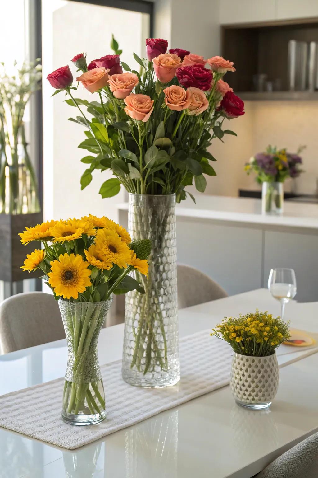 Triple the impact: Assemblages of three add dynamic visual fascination.