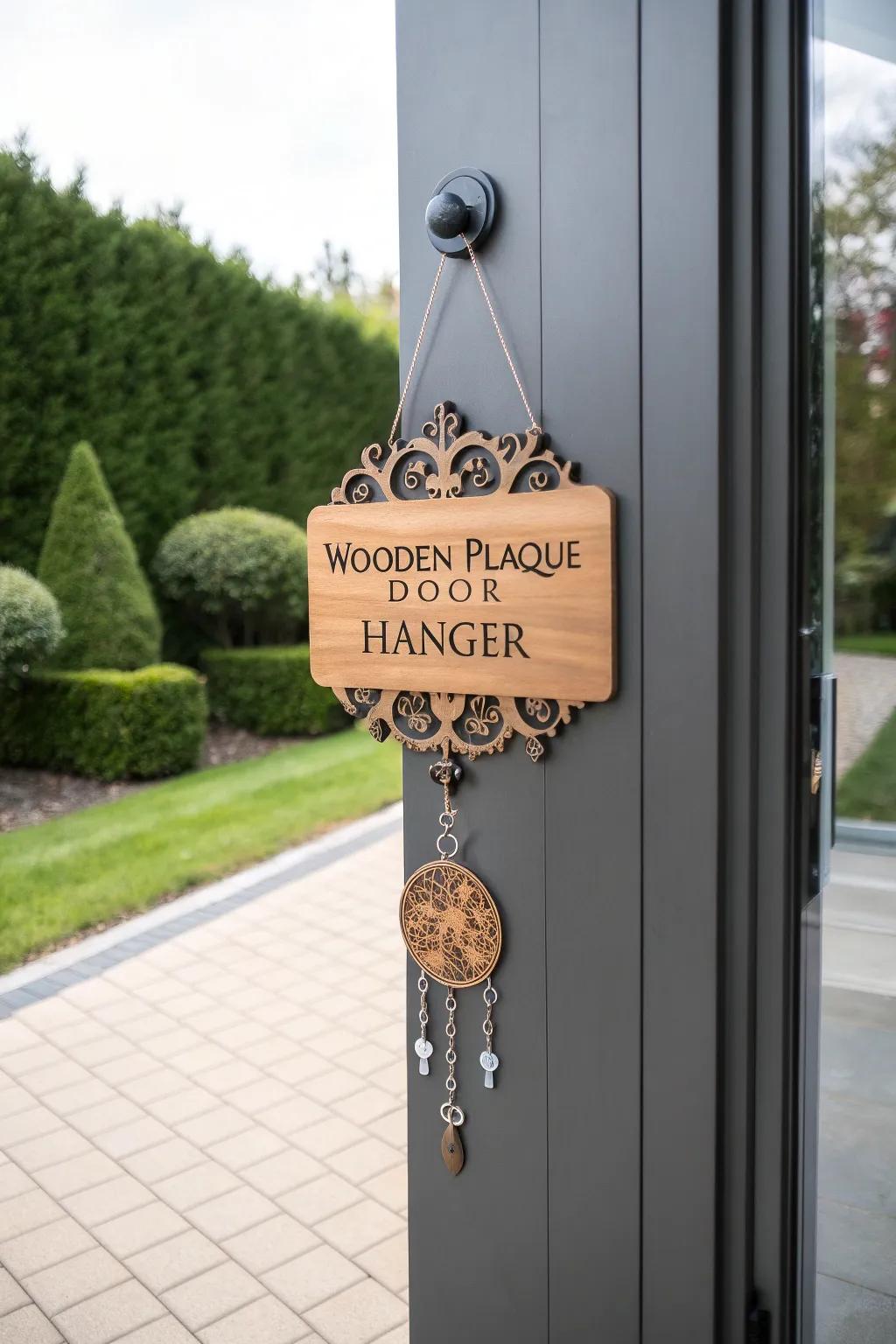 Personalize your entryway with a custom name plaque.