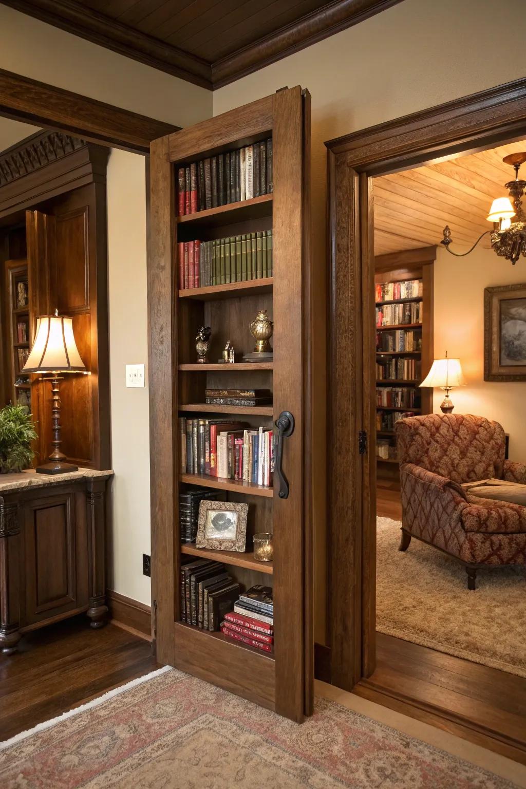 Incorporate a sense of intrigue with a hidden door that integrates perfectly with your interior.