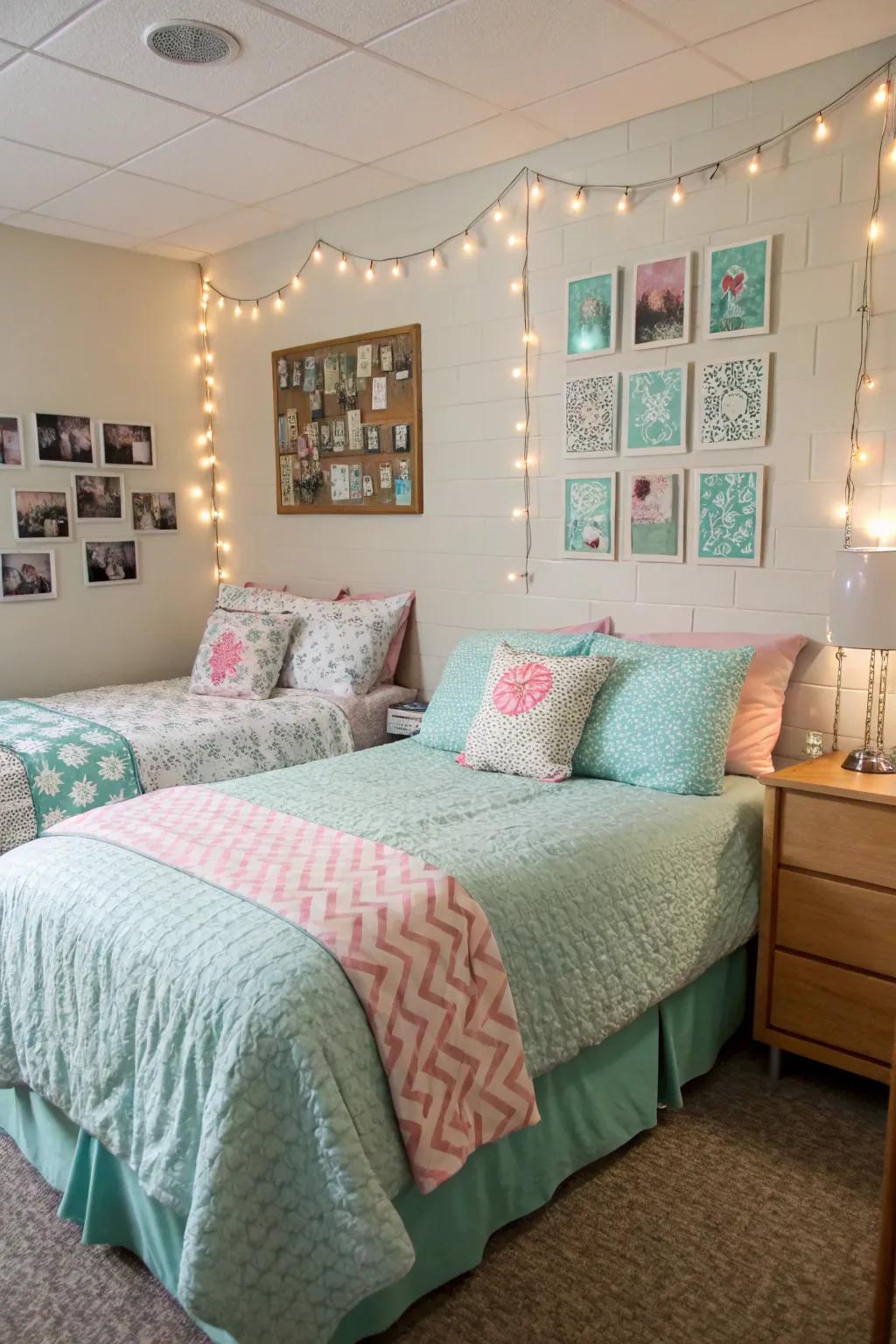 Create a peaceful atmosphere by coordinating your colors.