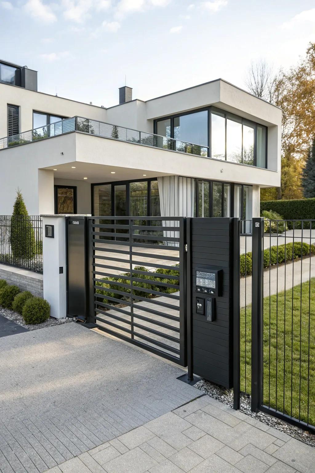 An automated gate that merges contemporary technology with style.