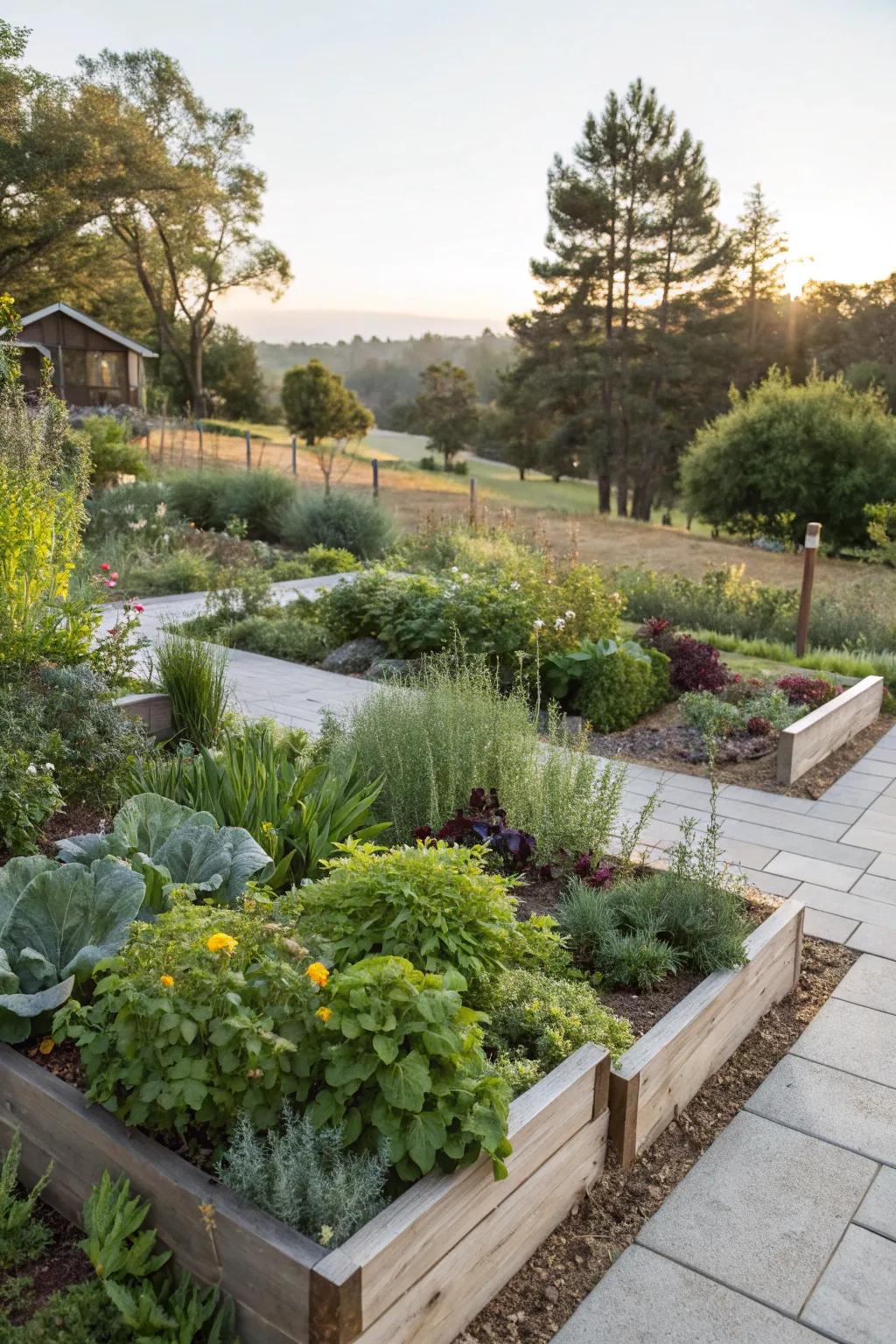 Native plants effortlessly blend into the surrounding landscape.