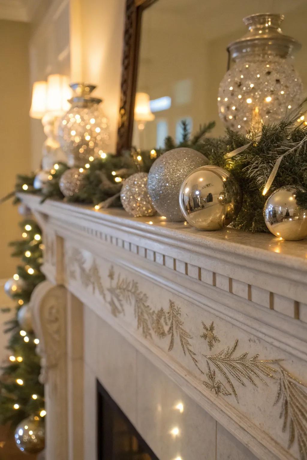 Metallic accents impart an element of luxury and shimmer.