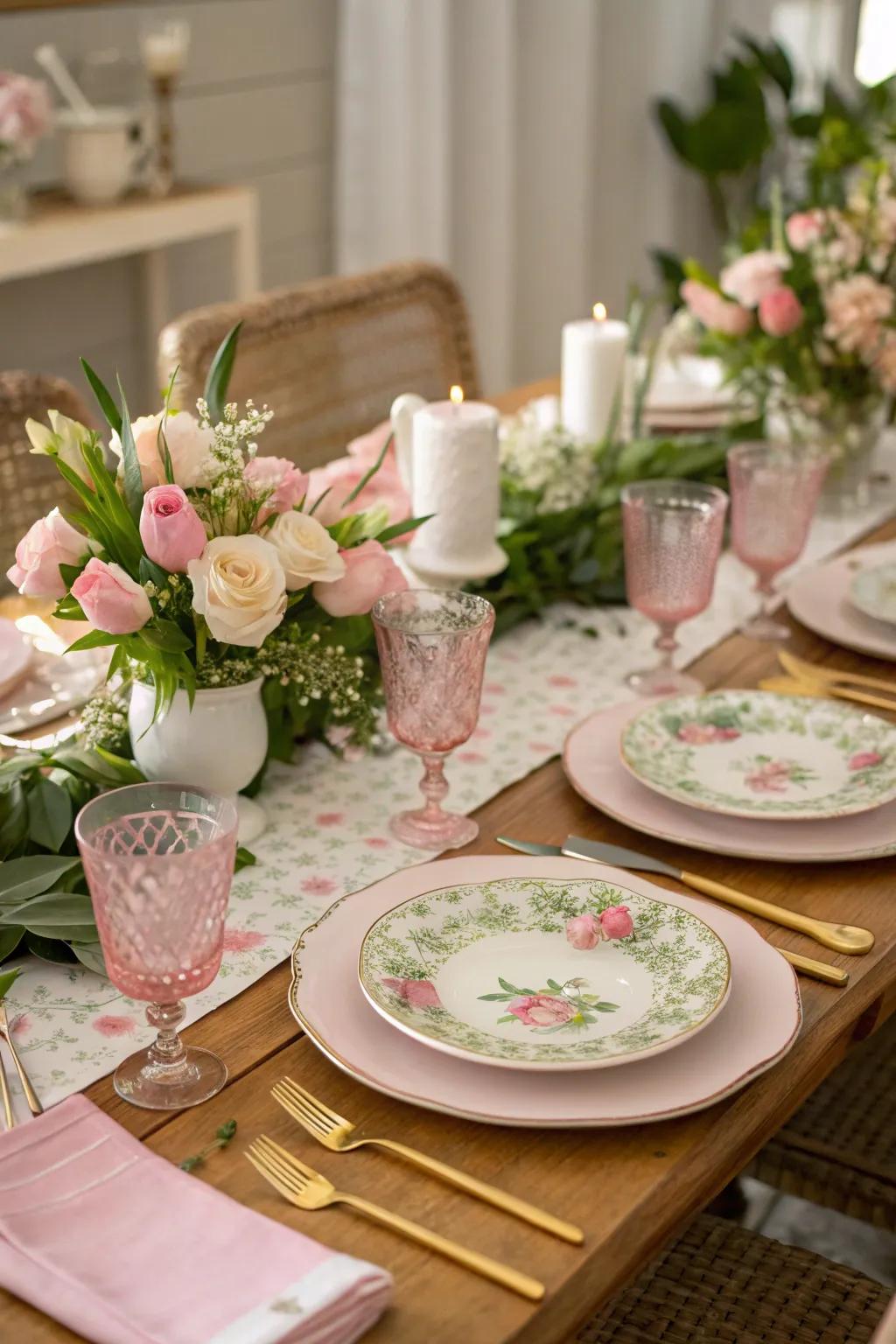 A themed decor arrangement enriching the brunch atmosphere through style and elegance.