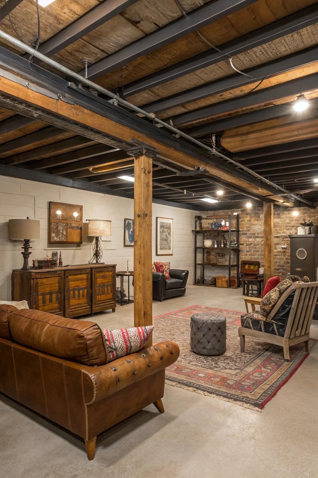 A diverse surface featuring a mix of wood and metal.