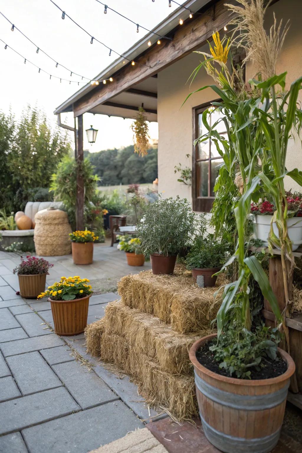 Construct welcoming compositions using fall-inspired elements.