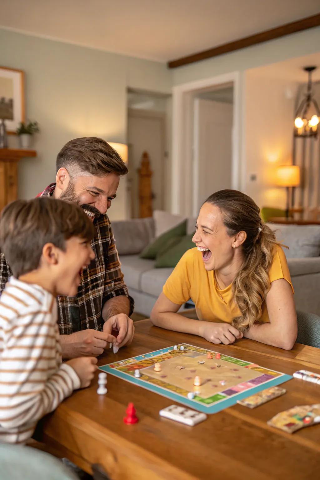 Game night photos reflect enjoyment and family closeness.